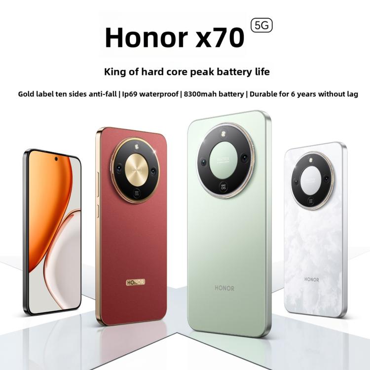 Honor X70, 12GB+512GB, Screen Fingerprint, 6.79 inch MagicOS 9.0 Snapdragon 6 Gen 4 Octa Core, Network: 5G, OTG, NFC, Support Google Play